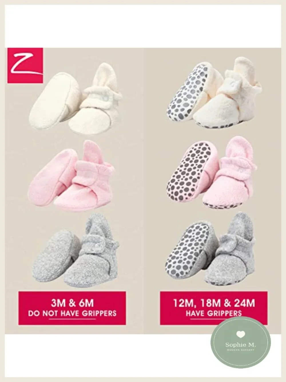 Zutano Unisex Baby Fleece Booties with Organic Cotton Lining, Soft Sole